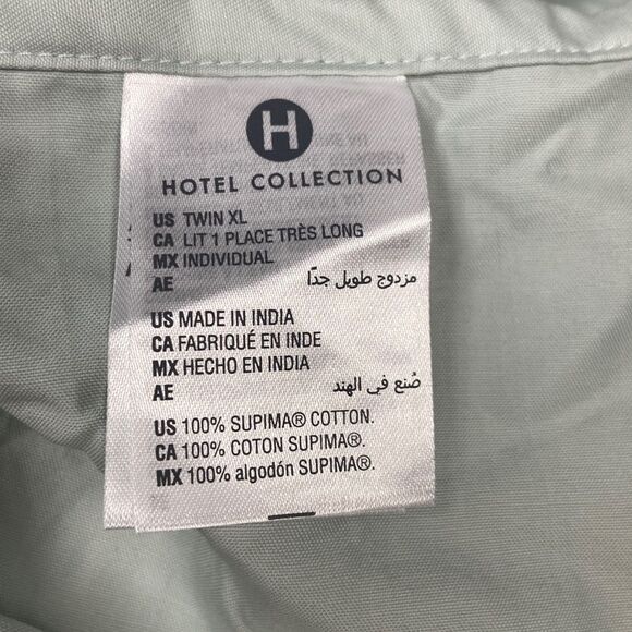 Hotel Collection 680 Thread Count 100% Supima Cotton Fitted Sheet, Lagoon - Picture 2 of 4